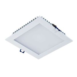 Square Ultra-Slim White Dimmable LED Downlight 18W 6000K Daylight image