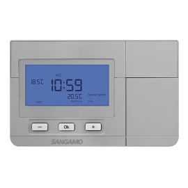 Sangamo CHPRSTATDPS Choice Plus Silver 7 Day Programmable Digital Room Thermostat WithFrost Protection image