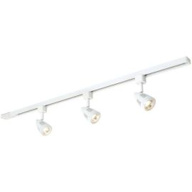 Saxby 48024 Bullett White IP20 3x50W GU10 Adjustable Dimmable Track Light image