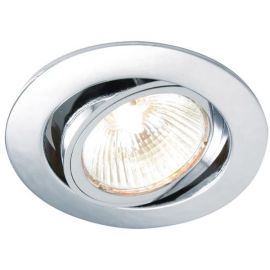 Saxby 52332 Cast Chrome IP20 50W 80mm GU10 Adjustable Dimmable Downlight