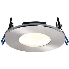 Saxby 69881 OrbitalPLUS Satin Nickel IP65 9W 460lm 3000K 97mm Dimmable Fire Rated Downlight