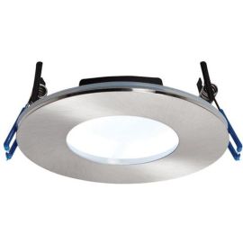 Saxby 69884 OrbitalPLUS Satin Nickel IP65 9W 460lm 5000K 97mm Dimmable Fire Rated Downlight