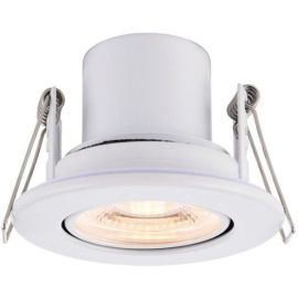 Saxby 78520 ShieldECO White IP20 8.5W 750lm 3000K 70mm Adjustable Dimmable Fire Rated Downlight image