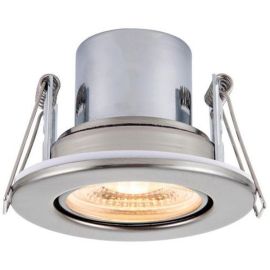 Saxby 78522 ShieldECO Satin Nickel IP20 8.5W 750lm 3000K 70mm Adjustable Dimmable Fire Rated Downlight image