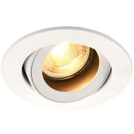 Saxby 81739 Cast White IP20 50W 80mm GU10 Adjustable Dimmable Downlight