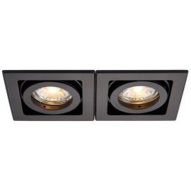 Saxby 94796 Xeno Black IP20 2x50W 79x168mm GU10 Adjustable Dimmable Twin Downlight image