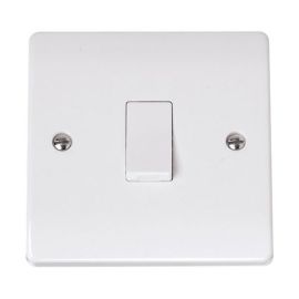 Click CCA022 Curva White Plastic 20A 2 Pole Switch