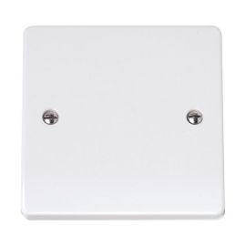 Click CCA060 Curva White Plastic 1 Gang Blank Plate