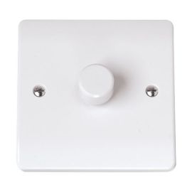 Click CCA141 Curva White Plastic 1 Gang 250Va 2 Way Dimmer Switch image