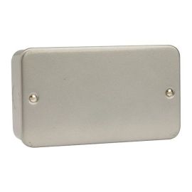 Click CL061 Essentials Metal Clad 2 Gang Blank Plate image