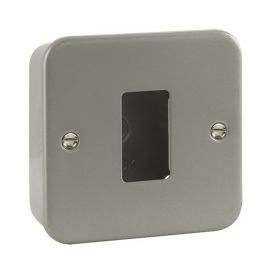 Click CL20401 Essentials Metal Clad 1 Gang GridPro Frontplate and Back Box image