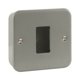 Click CL20401B Essentials Metal Clad 1 Gang GridPro No Knockouts Frontplate and Back Box