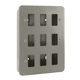 Click CL20509 Essentials Metal Clad 9 Gang GridPro Frontplate and Back Box image