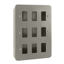 Click CL20509B Essentials Metal Clad 9 Gang GridPro No Knockouts Frontplate and Back Box image