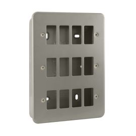 Click CL20512 Essentials Metal Clad 12 Gang GridPro Frontplate and Back Box image
