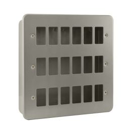 Click CL20518B Essentials Metal Clad 18 Gang GridPro No Knockouts Frontplate and Back Box image