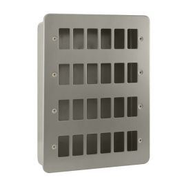 Click CL20524B Essentials Metal Clad 24 Gang GridPro No Knockouts Frontplate and Back Box image