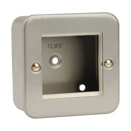 Click CL311 10 Pack Metal Clad New Media Grey 1 Gang 2 Aperture Unfurnished Plate (10 Pack, £3.14 each)