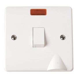 Click CMA023 Polar White Mode 20A 2 Pole Flex Outlet Neon Plate Switch