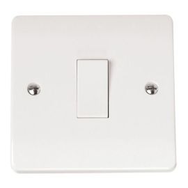 Click CMA025 Polar White Mode 1 Gang 10AX Intermediate Plate Switch