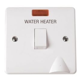 Click CMA046 Polar White Mode 20A 2 Pole Flex Outlet Neon WATER HEATER Switch image