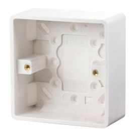 Click CMA083 Polar White Mode 1 Gang 35mm Deep Pattress Box