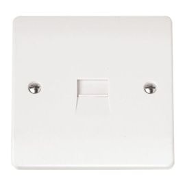 Click CMA124 Polar White Mode 1 Gang Secondary Telephone Outlet image