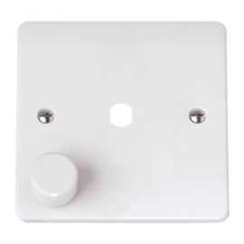 Click CMA145PL Polar White Mode 1 Gang 1 Aperture Unfurnished Dimmer Plate and Knob image