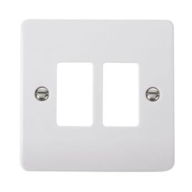 Click CMA20402 GridPro Polar White 2 Gang Mode Accesories Front Plate image