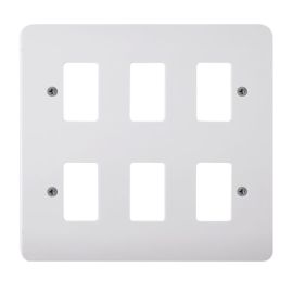 Click CMA20506 GridPro Polar White 6 Gang Mode Accessories Front Plate