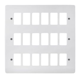 Click CMA20518 GridPro Polar White 18 Gang Mode Accessories Front Plate image