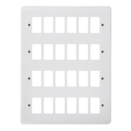 Click CMA20524 GridPro Polar White 24 Gang Mode Accessories Front Plate image