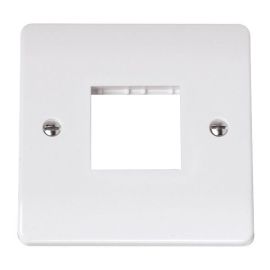 Click CMA402 MiniGrid White 1 Gang 2 Aperture Unfurnished Front Plate