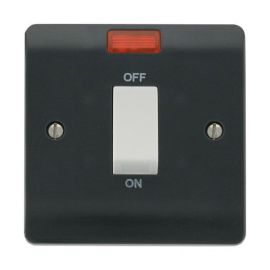 Click CMA501AG Mode Part M Anthracite Grey 1 Gang 45A Neon 2 Pole Switch  image
