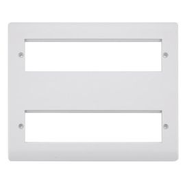 Click CMA612 MiniGrid White 12 Aperture New Media Unfurnished Front Plate and Yoke image