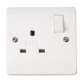 Click CMA935 Polar White Mode 1 Gang 13A 2 Pole Switched Non-Standard Socket image
