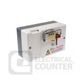Scolmore DB701 Essentials 80A Double Pole Lockable HRC Fused Main Switch
