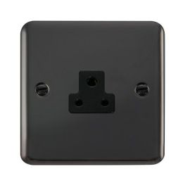 Click DPBN039BK Deco Plus Black Nickel 2A Round Pin Socket - Black Insert image