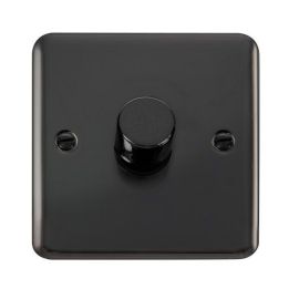 Click DPBN161 Deco Plus Black Nickel 1 Gang 2 Way 100W LED Dimmer Switch image