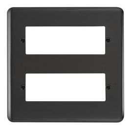 Click DPBN512 MiniGrid Black Nickel 2 Tier 12 Aperture Deco Plus Unfurnished Front Plate