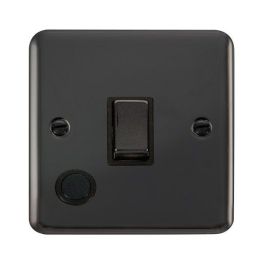 Click DPBN522BK Deco Plus Black Nickel Ingot 20A 2 Pole Flex Outlet Switch - Black Insert image