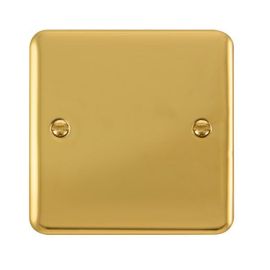 Click DPBR060 Deco Plus Polished Brass 1 Gang Blank Plate