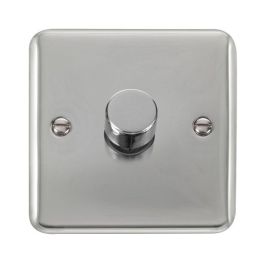 Click DPCH161 Deco Plus Polished Chrome 1 Gang 100W 2 Way LED Dimmer Switch