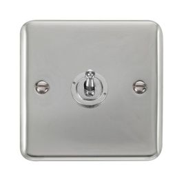 Click DPCH421 Deco Plus Polished Chrome 1 Gang 10AX 2 Way Dolly Toggle Switch