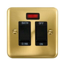 Click DPSB024BK Deco Plus Satin Brass 20A 2 Pole Sink or Bath Switch - Black Insert image