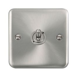 Click DPSC421 Deco Plus Satin Chrome 1 Gang 10AX 2 Way Dolly Toggle Switch