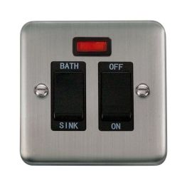 Click DPSS024BK Deco Plus Stainless Steel 20A 2 Pole Sink or Bath Switch - Black Insert image