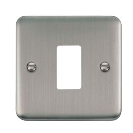 Click DPSS20401 GridPro Stainless Steel 1 Gang Deco Plus Front Plate image