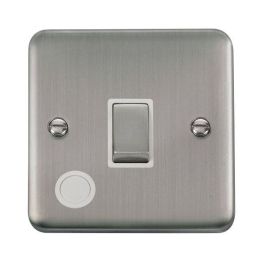Click DPSS522WH Deco Plus Stainless Steel Ingot 1 Gang 20A 2 Pole Flex Outlet Switch - White Insert image