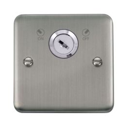 Click DPSS660 Deco Plus Stainless Steel 1 Gang 20A 2 Pole Lockable Plate Switch